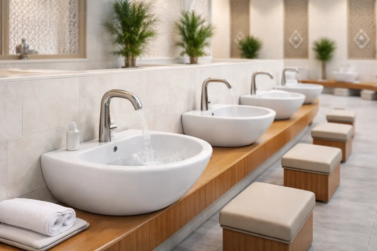 Comment les lavabos d'ablutions en céramique antibactérienne améliorent l'expérience de Wudu dans les mosquées