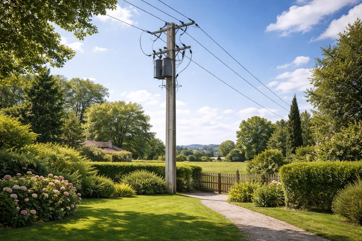 Les enjeux des poteaux EDF sur terrain privé